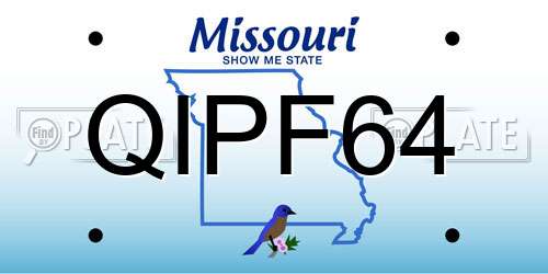 QIPF64 Missouri License Plate