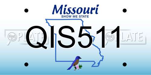 QIS511 Missouri License Plate