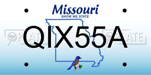 QIX55A Missouri License Plate