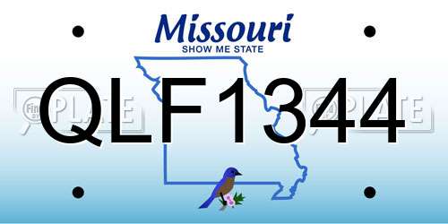 QLF1344 Missouri License Plate
