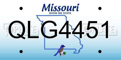 QLG4451 Missouri License Plate