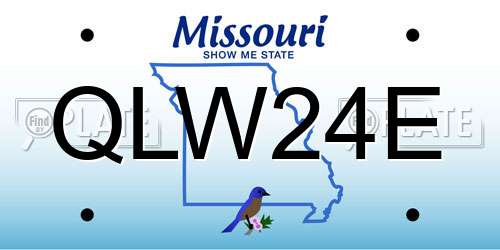 QLW24E Missouri License Plate