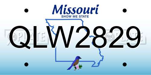 QLW2829 Missouri License Plate