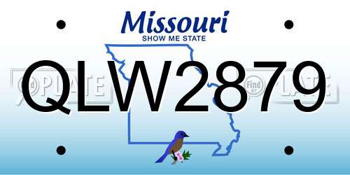 QLW2879 Missouri License Plate