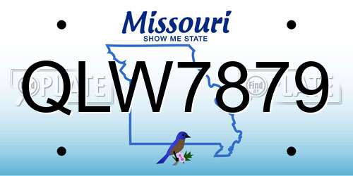 QLW7879 Missouri License Plate
