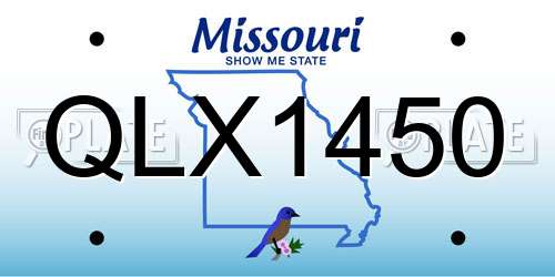 QLX1450 Missouri License Plate