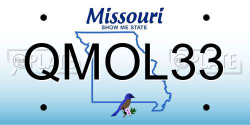 QMOL33 Missouri License Plate