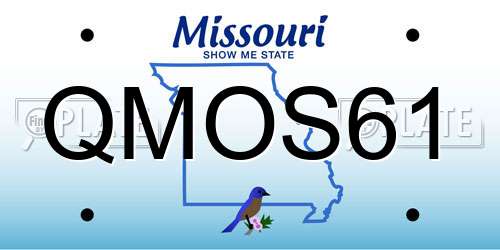 QMOS61 Missouri License Plate