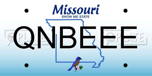 QNBEEE Missouri License Plate