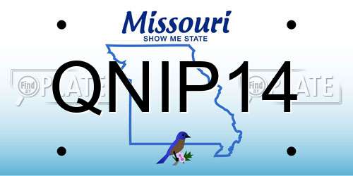 QNIP14 Missouri License Plate