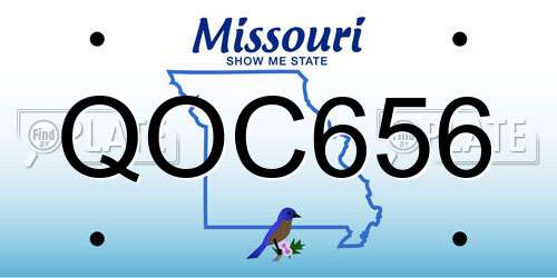 QOC656 Missouri License Plate