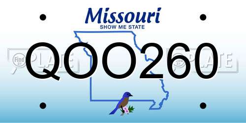 QOO260 Missouri License Plate