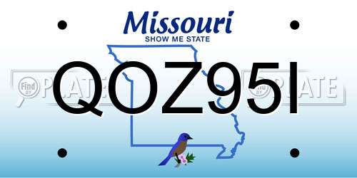 QOZ95I Missouri License Plate