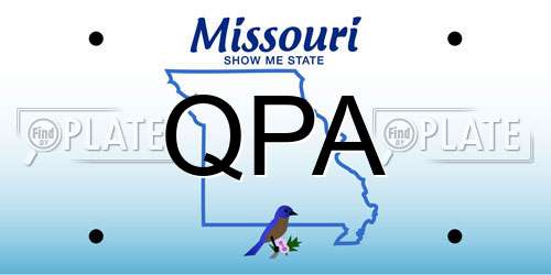 QPA Missouri License Plate