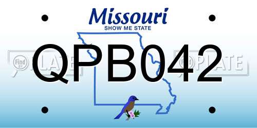 QPB042 Missouri License Plate