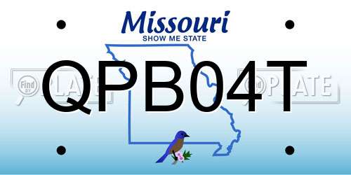 QPB04T Missouri License Plate