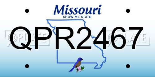 QPR2467 Missouri License Plate