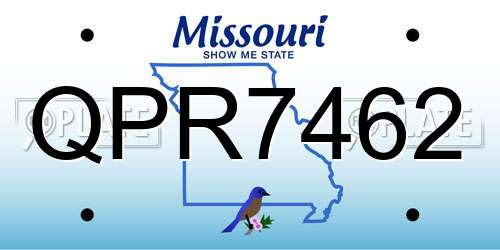 QPR7462 Missouri License Plate