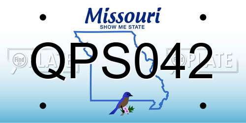 QPS042 Missouri License Plate