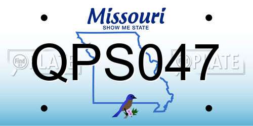 QPS047 Missouri License Plate