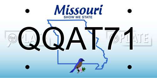 QQAT71 Missouri License Plate