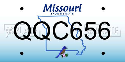 QQC656 Missouri License Plate