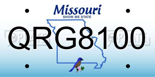 QRG8100 Missouri License Plate