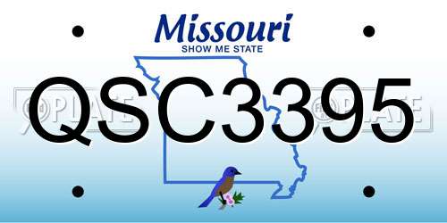 QSC3395 Missouri License Plate