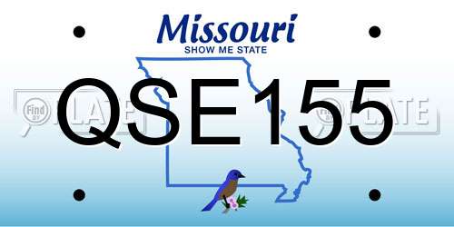 QSE155 Missouri License Plate