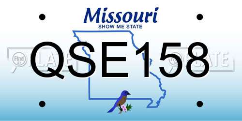 QSE158 Missouri License Plate