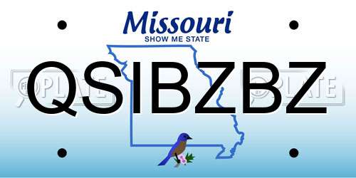 QSIBZBZ Missouri License Plate