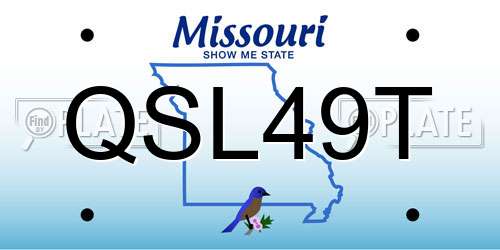 QSL49T Missouri License Plate
