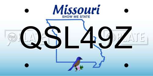 QSL49Z Missouri License Plate