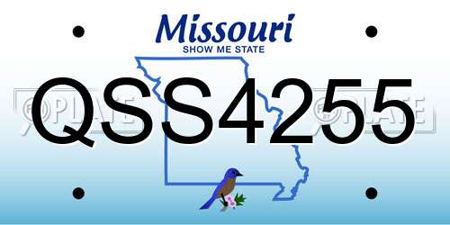 QSS4255 Missouri License Plate