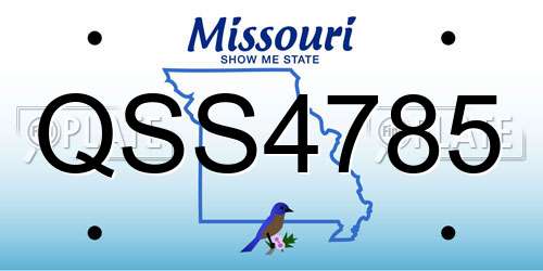 QSS4785 Missouri License Plate