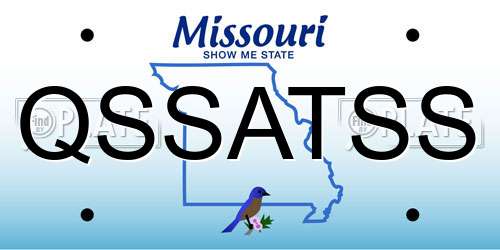 QSSATSS Missouri License Plate