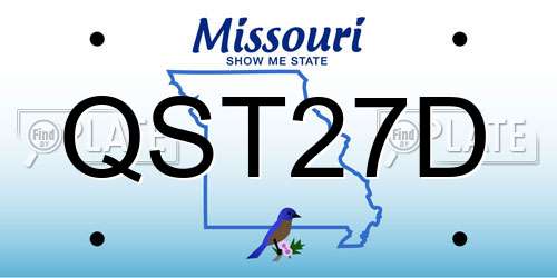 QST27D Missouri License Plate