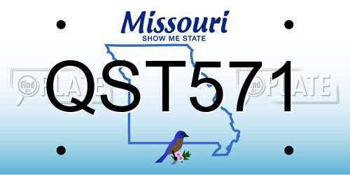 QST571 Missouri License Plate