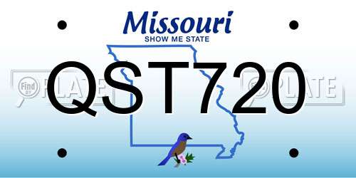 QST720 Missouri License Plate