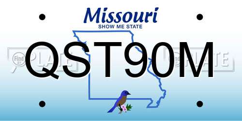 QST90M Missouri License Plate