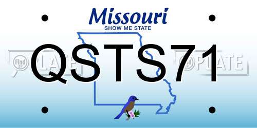 QSTS71 Missouri License Plate