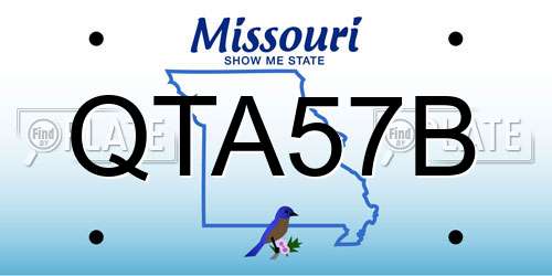 QTA57B Missouri License Plate