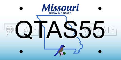 QTAS55 Missouri License Plate