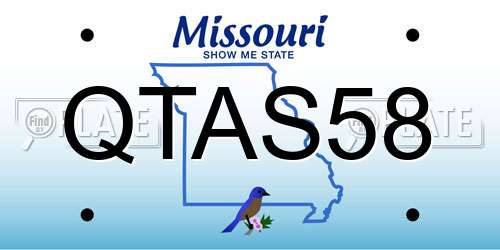QTAS58 Missouri License Plate