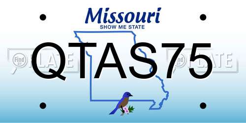 QTAS75 Missouri License Plate