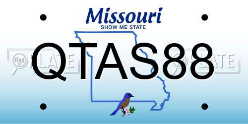 QTAS88 Missouri License Plate