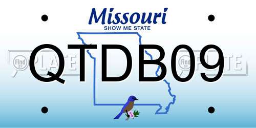 QTDB09 Missouri License Plate