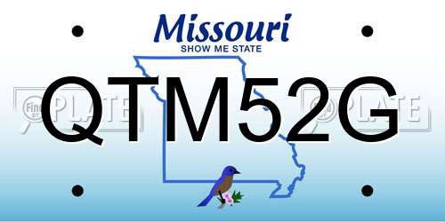 QTM52G Missouri License Plate