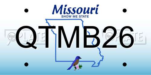 QTMB26 Missouri License Plate