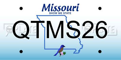 QTMS26 Missouri License Plate
